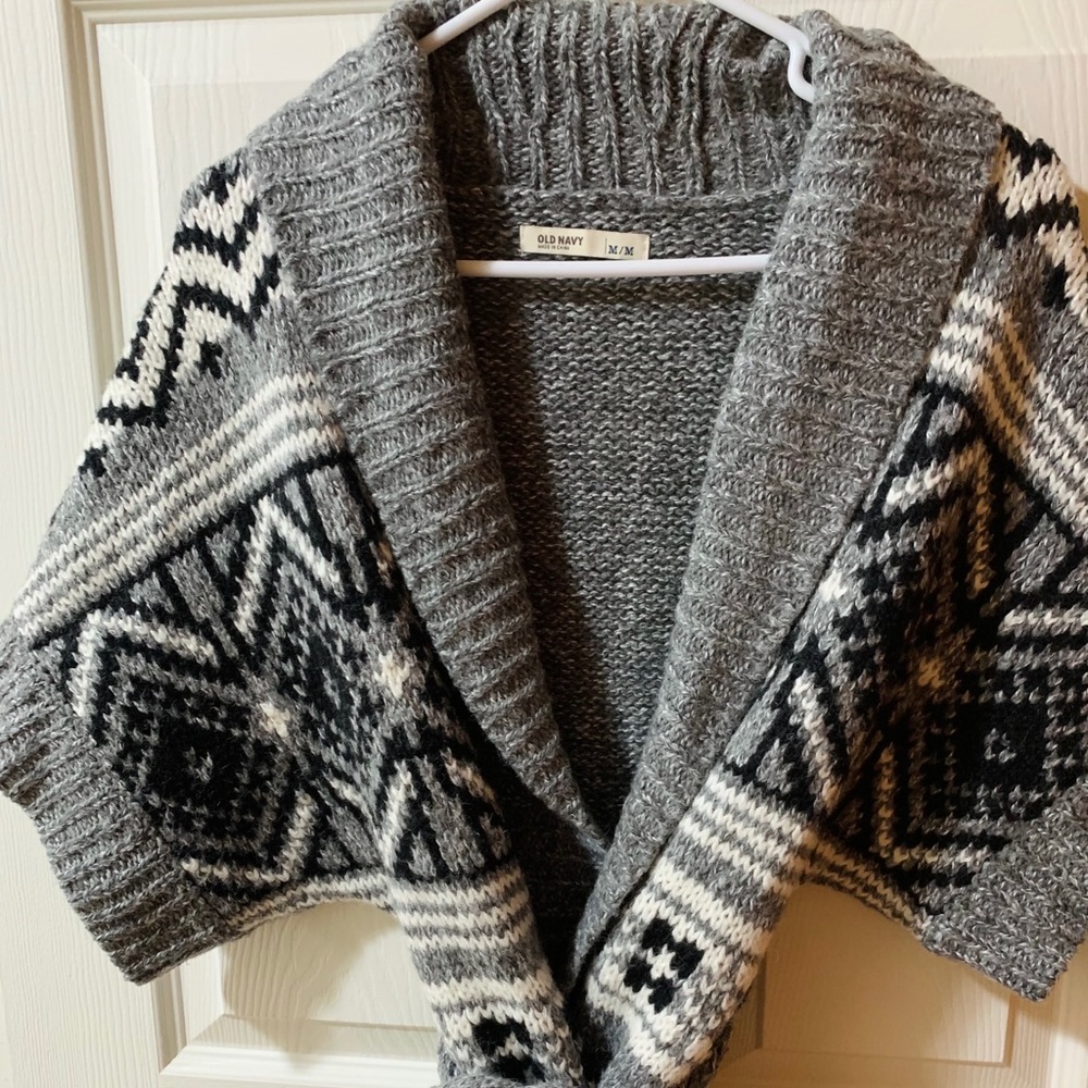 Fair Isle Belted Tunic Cardigan